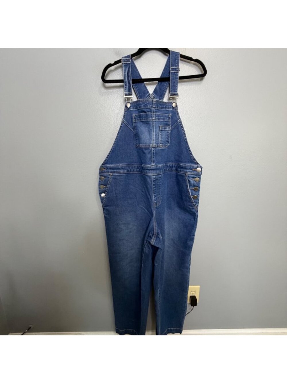 LANE BRYANT straight leg denim overalls size 18 - Picture 2 of 9